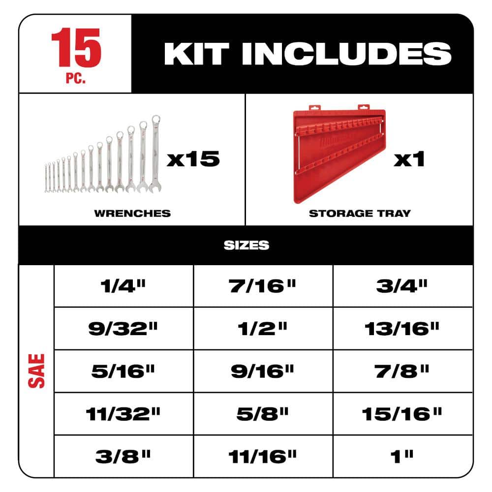 Combination SAE and Metric Wrench Mechanics Tool Set (30-Piece) - View 2