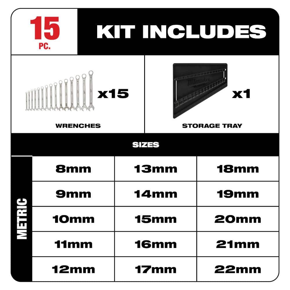Combination SAE and Metric Wrench Mechanics Tool Set (30-Piece) - View 3