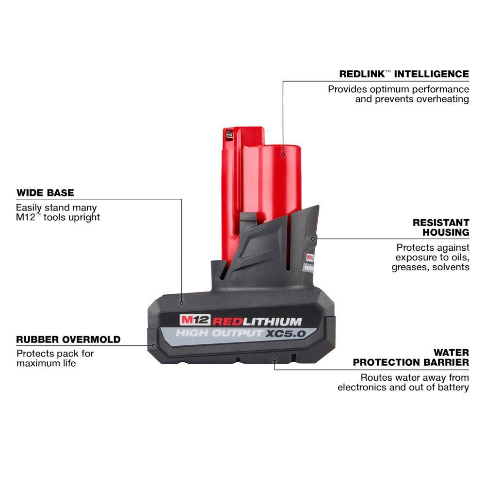 M12 FUEL 12V Lithium-Ion Brushless Cordless 3 in. Cut Off Saw w/M12 XC 5.0 Ah - View 3