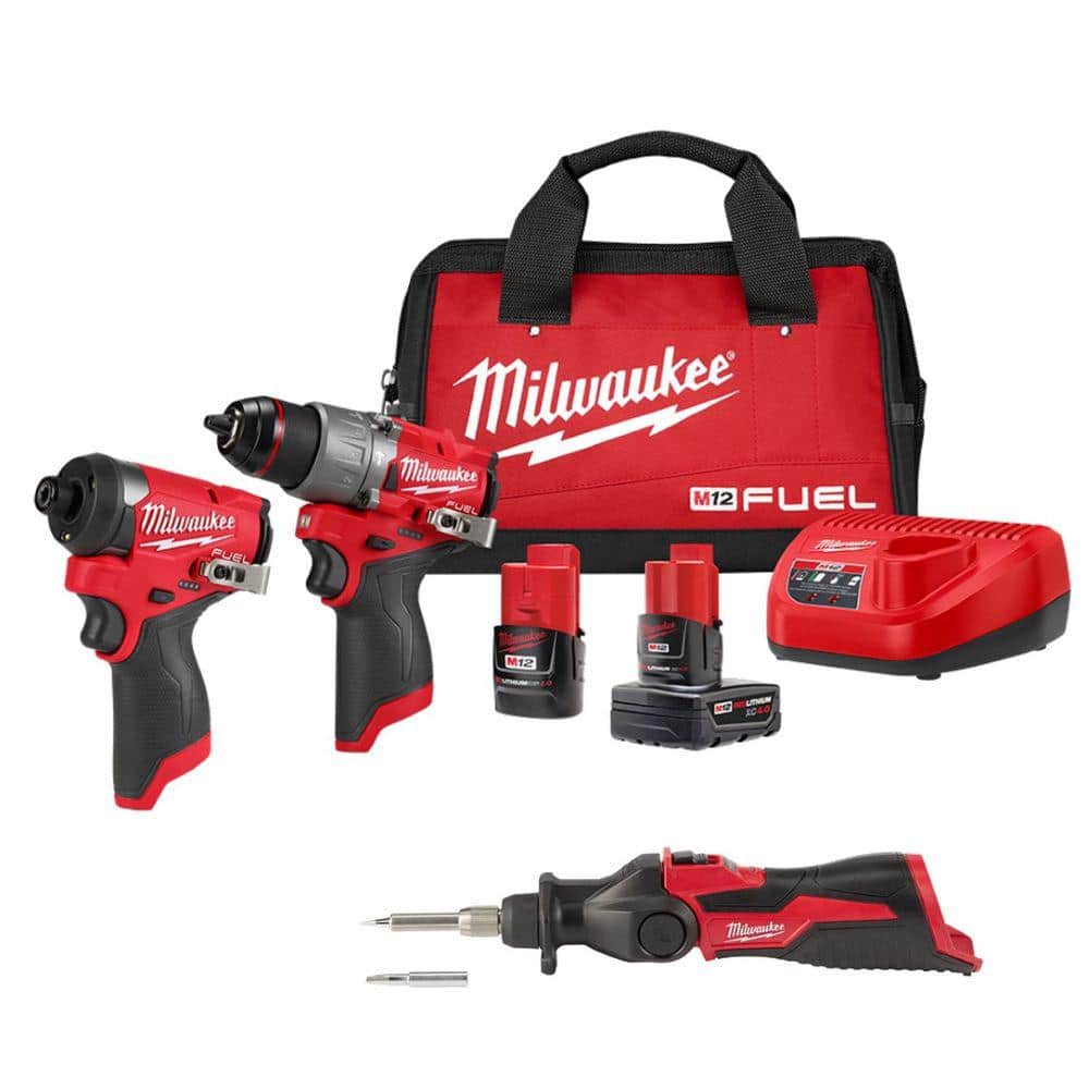 M12 FUEL 12-Volt Li-Ion Brushless Cordless Hammer Drill and Impact Driver Combo