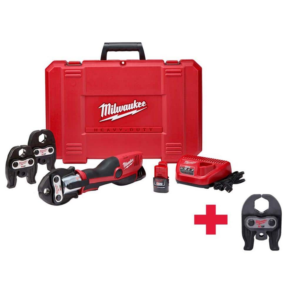 M12 12-Volt Lithium-Ion Force Logic Cordless Press Tool Kit w/ 1/2 in. -