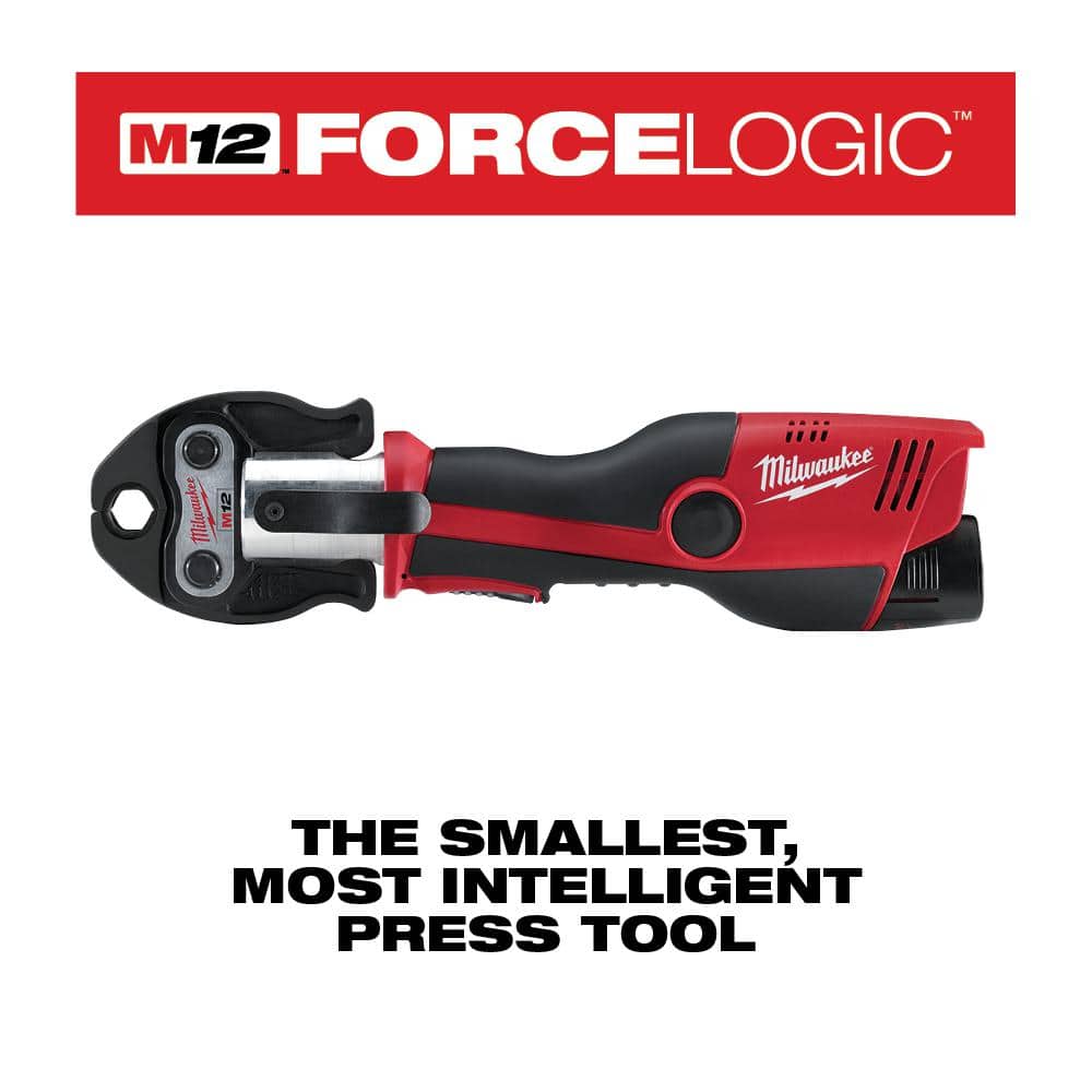 M12 12-Volt Lithium-Ion Force Logic Cordless Press Tool Kit w/ 1/2 in. - - View 6