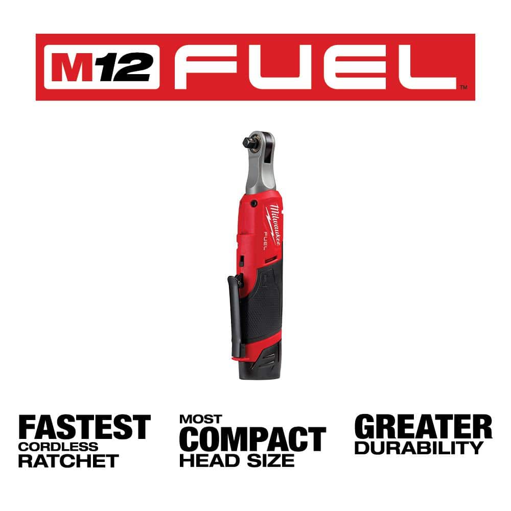 M12 FUEL 12V Lithium-Ion Brushless Cordless High Speed 3/8 in. Ratchet Kit - View 3