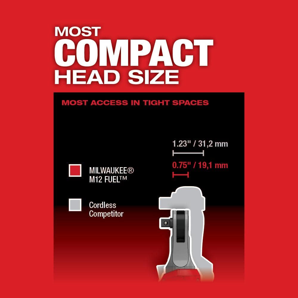 M12 FUEL 12V Lithium-Ion Brushless Cordless High Speed 3/8 in. Ratchet Kit - View 6