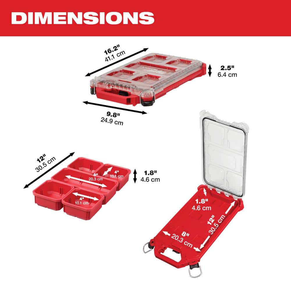 PACKOUT 5-Compartment Low-Profile Compact Small Parts Organizer - View 4