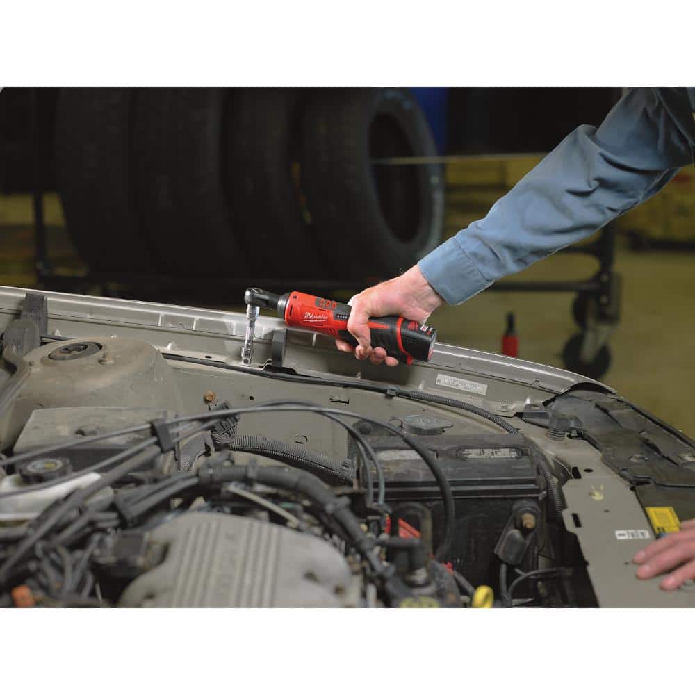M12 12V Lithium-Ion Cordless 3/8 in. Ratchet Kit with One 1.5 Ah Battery, - View 6
