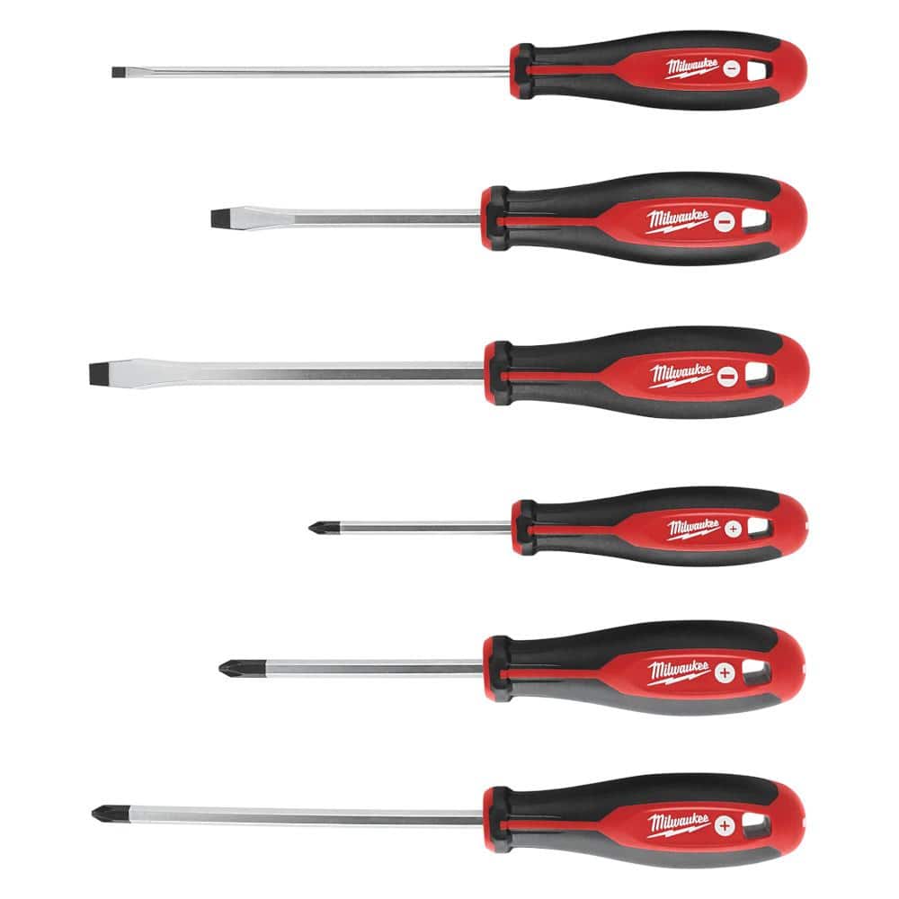 Phillips/Slotted Flat Head Hex Drive Screwdriver Set with Tri-Lobe Handle - View 4