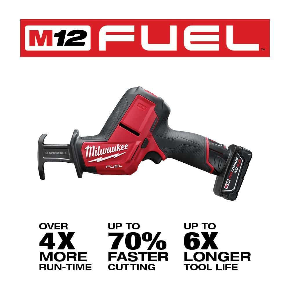 M12 FUEL 12V Lithium-Ion Brushless Cordless HACKZALL Reciprocating Saw Kit w/ - View 2