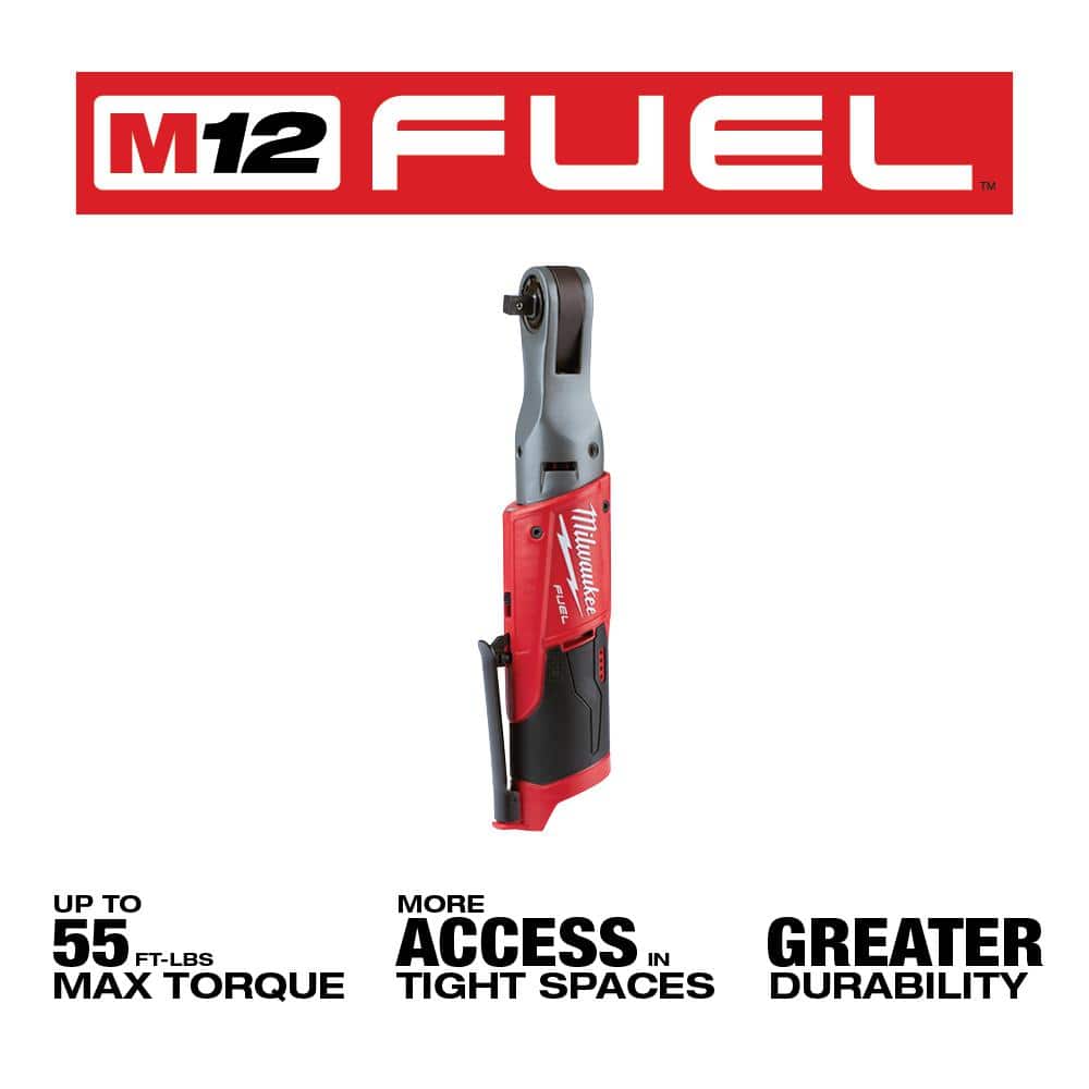M12 FUEL 12V Lithium-Ion Brushless Cordless 3/8 in. Ratchet (Tool-Only) - View 5