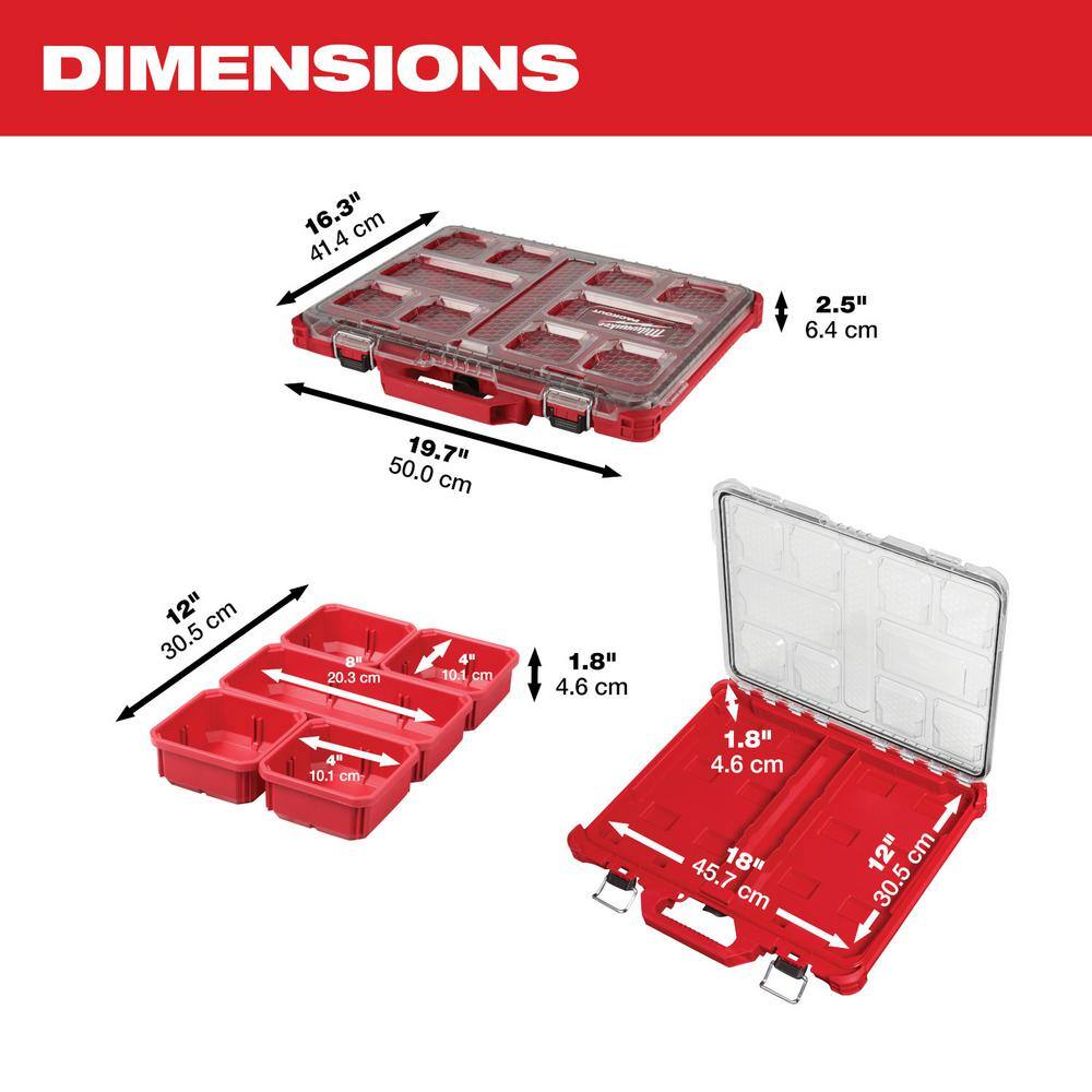 PACKOUT 11-Compartment Low-Profile Impact Resistant Portable Small Parts - View 4