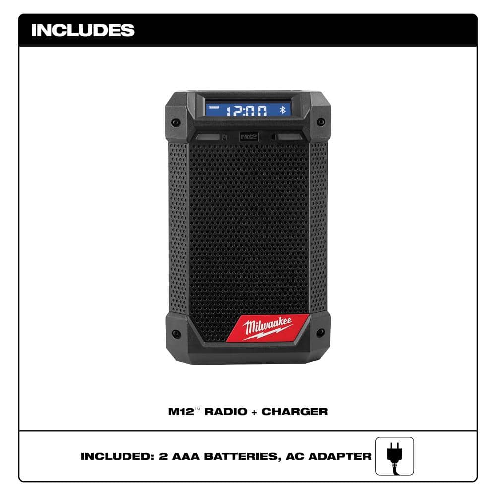M12 12V Lithium-Ion Cordless Bluetooth/AM/FM Jobsite Radio with M12 12V - View 3