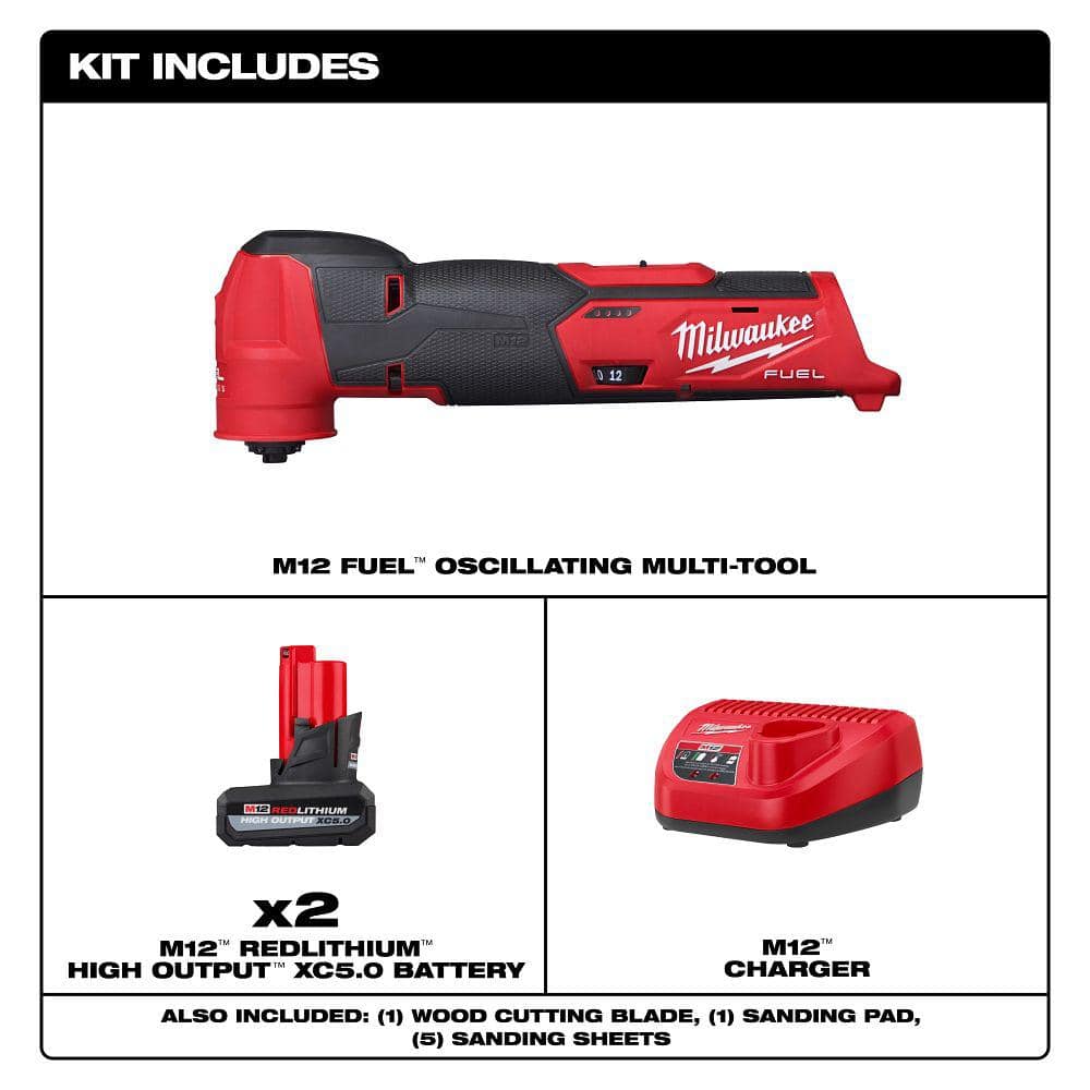 M12 FUEL 12V Lithium-Ion Cordless Oscillating Multi-Tool with M12 XC 5.0 Ah - View 2