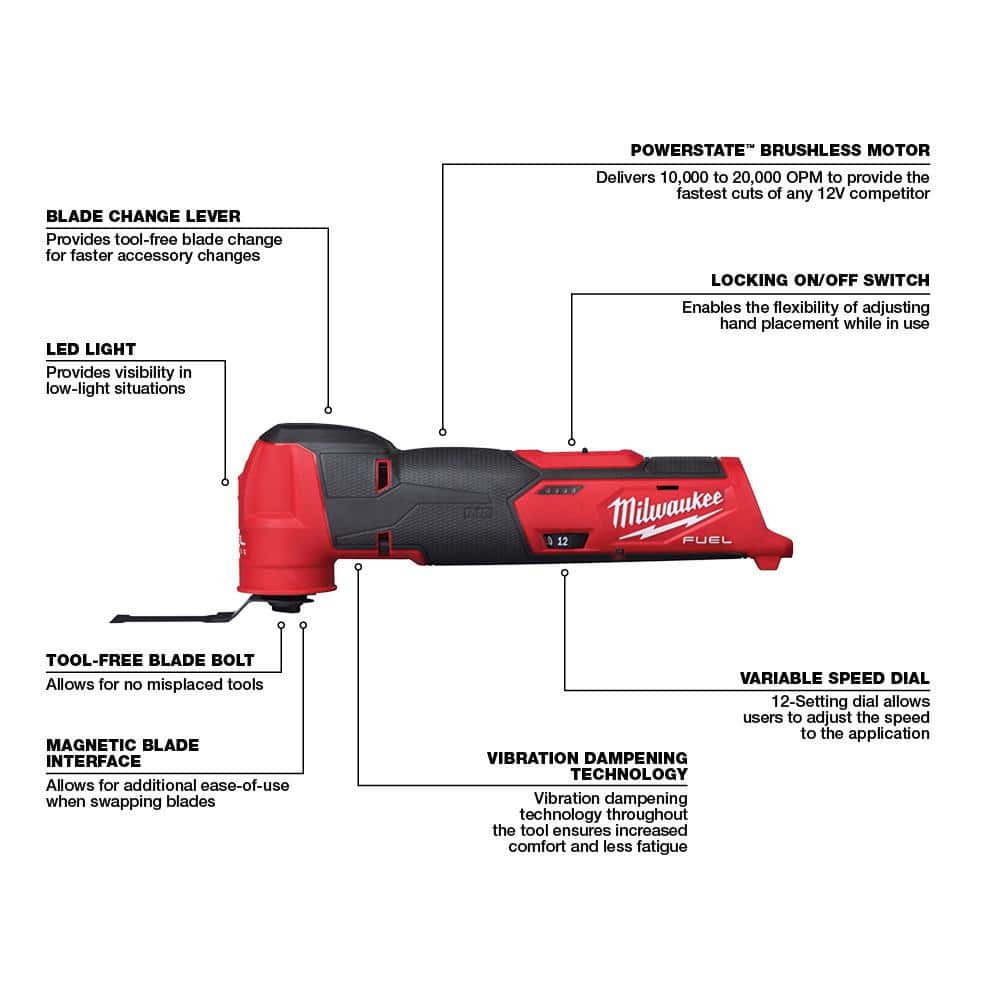 M12 FUEL 12V Lithium-Ion Cordless Oscillating Multi-Tool with M12 XC 5.0 Ah - View 3