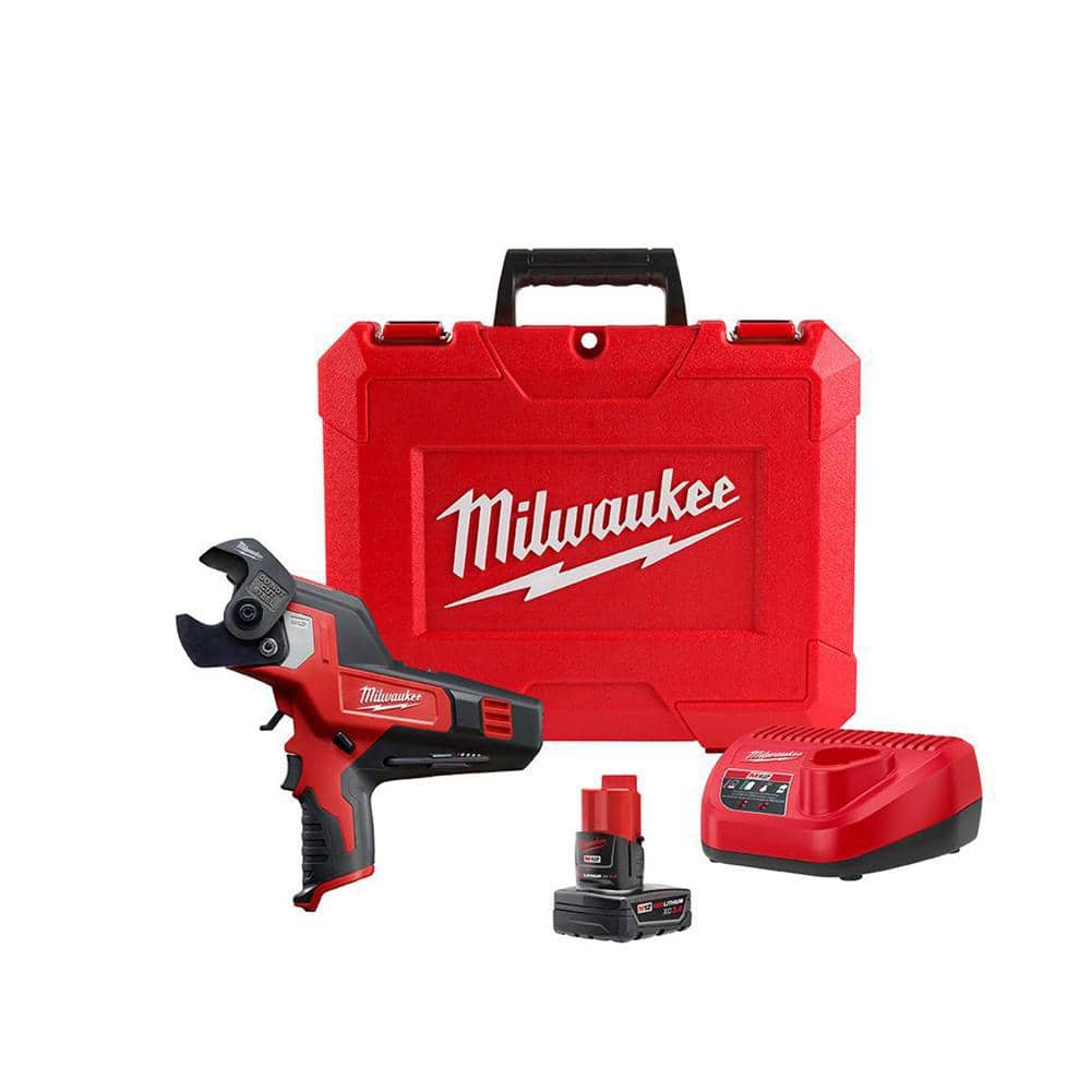 M12 12V Lithium-Ion Cordless 600 MCM Cable Cutter Kit with One 3.0Ah Battery,