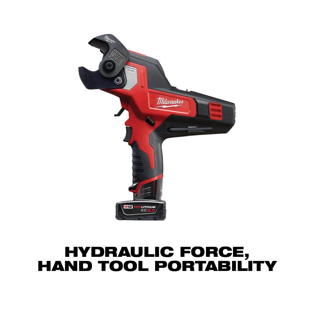 M12 12V Lithium-Ion Cordless 600 MCM Cable Cutter Kit with One 3.0Ah Battery, - View 3