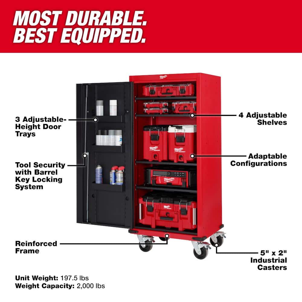 Tool Storage 27 in. W 4-Shelf Locker with Power Strip - View 2
