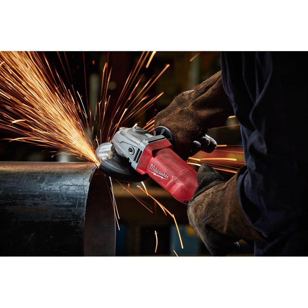 7 Amp Corded 4-1/2 in. Small Angle Grinder with Sliding Lock-On Switch - View 3