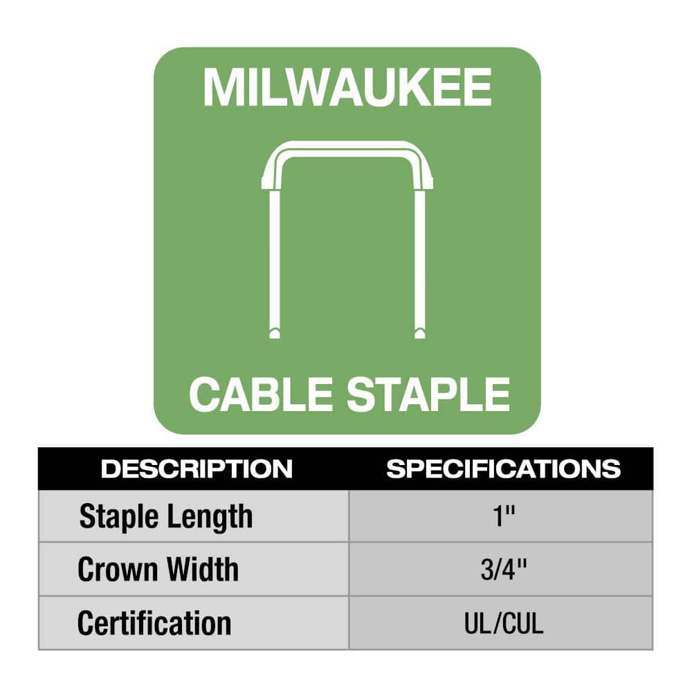 M12 12 Volt Lithium Ion Cordless Cable Stapler w/1 in. Insulated Cable Staples - View 2