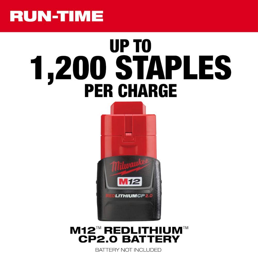M12 12 Volt Lithium Ion Cordless Cable Stapler w/1 in. Insulated Cable Staples - View 6