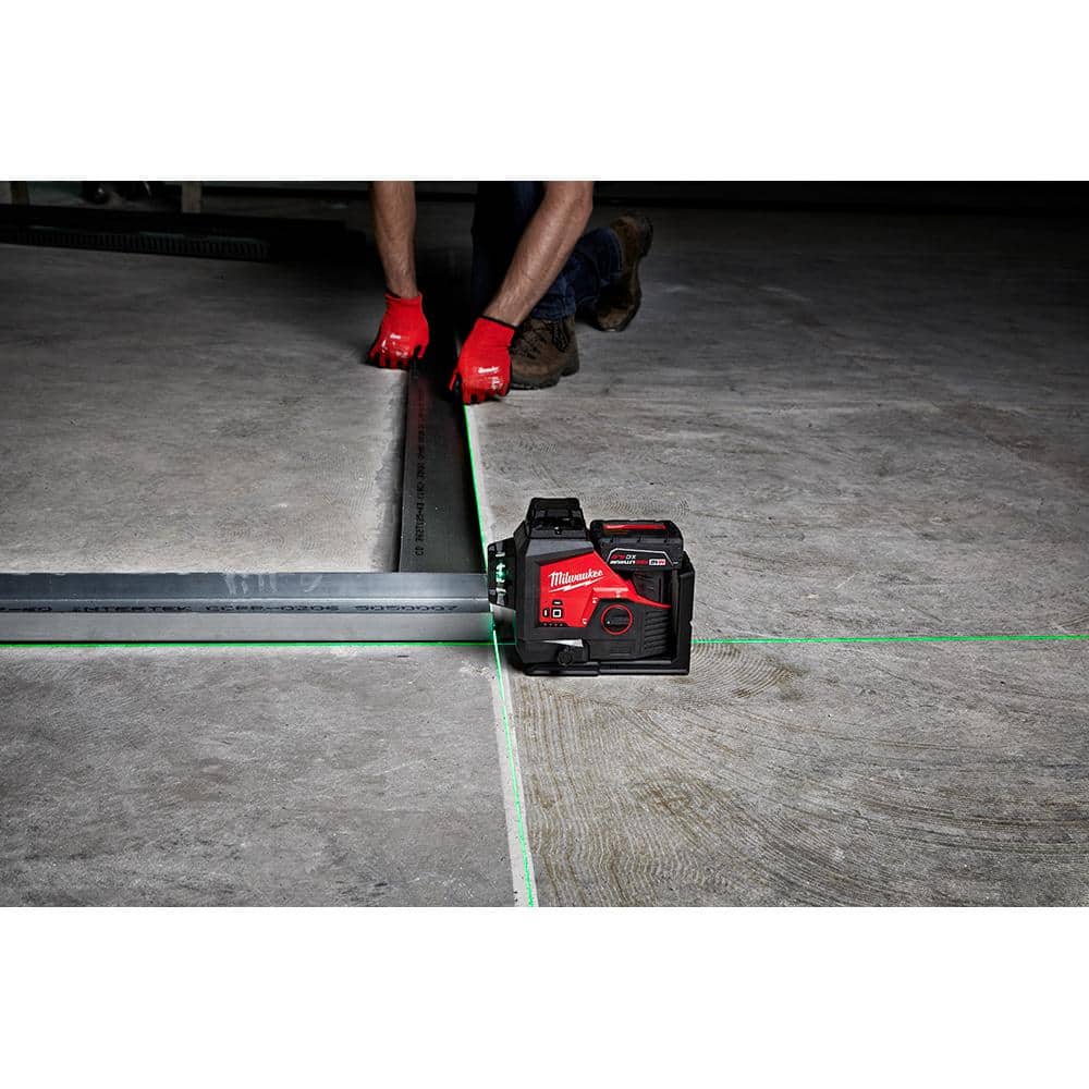 M12 12-Volt Lithium-Ion Cordless 250 ft. Green 3-Plane Laser Level Kit with One - View 5