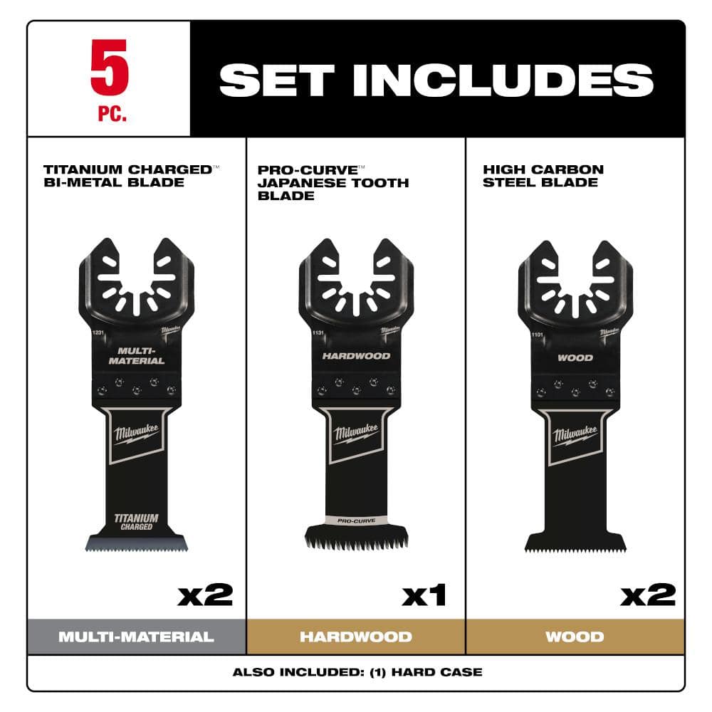 Multi-Tool Oscillating Blade Kit (5-Piece) - View 5