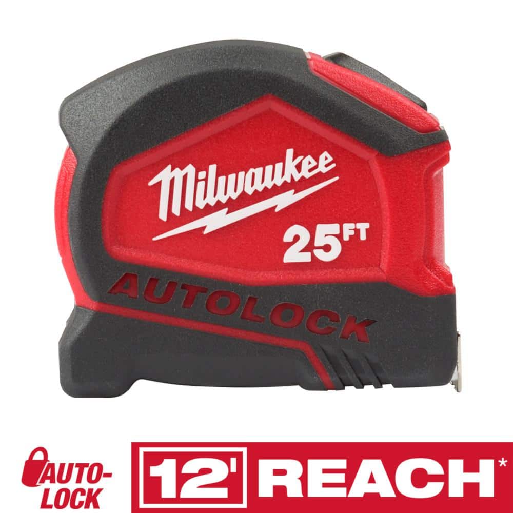 Compact Auto Lock 25 ft. SAE Tape Measure with Fractional Scale and 9 ft. - View 6