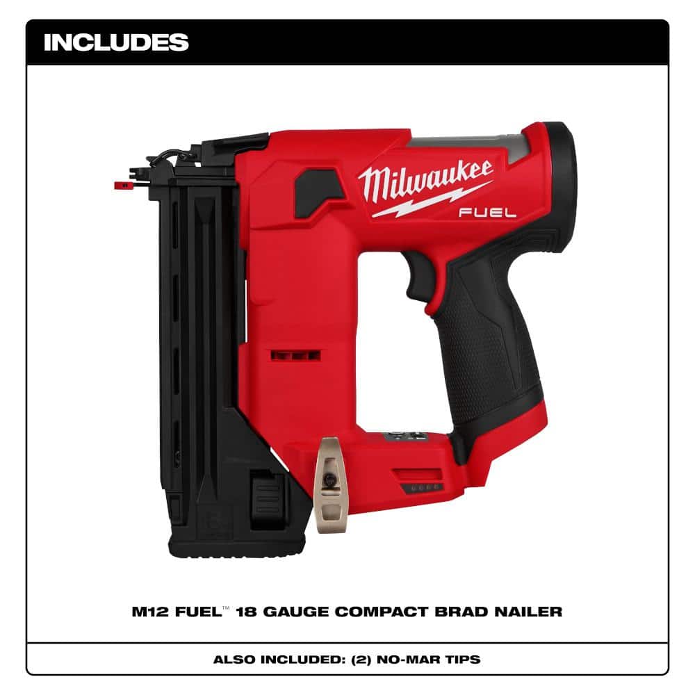 M12 FUEL 12-Volt Lithium-Ion Brushless Cordless 18-Gauge 1-1/2 in. Compact Brad - View 3