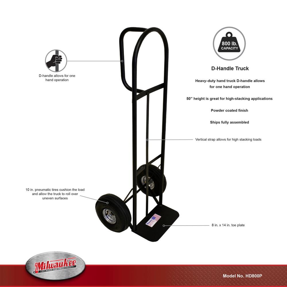 800 lb. Capacity D-Handle Hand Truck - View 2