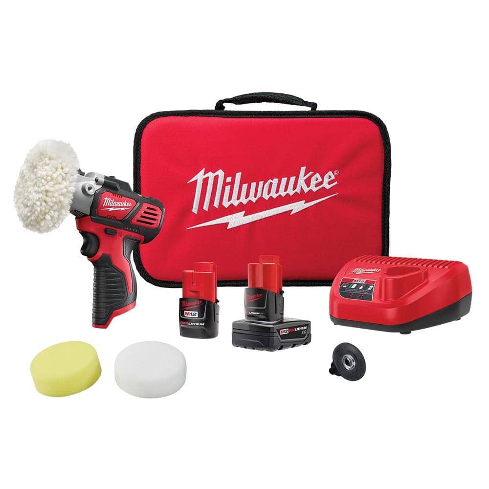 M12 12V Lithium-Ion Cordless Variable Speed Polisher/Sander Kit W/(2) M12