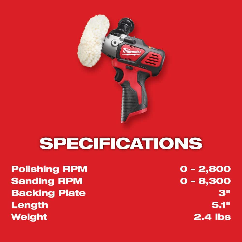 M12 12V Lithium-Ion Cordless Variable Speed Polisher/Sander Kit W/(2) M12 - View 4