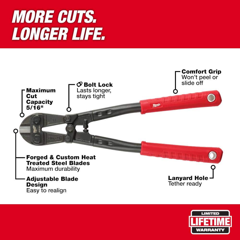 14 in. Bolt Cutter With 5/16 in. Max Cut Capacity - View 2