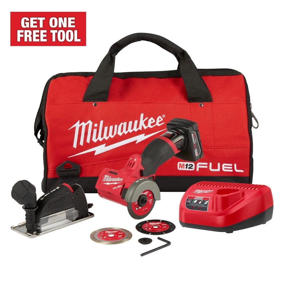 M12 FUEL 12V 3 in. Lithium-Ion Brushless Cordless Cut Off Saw Kit with One 4.0
