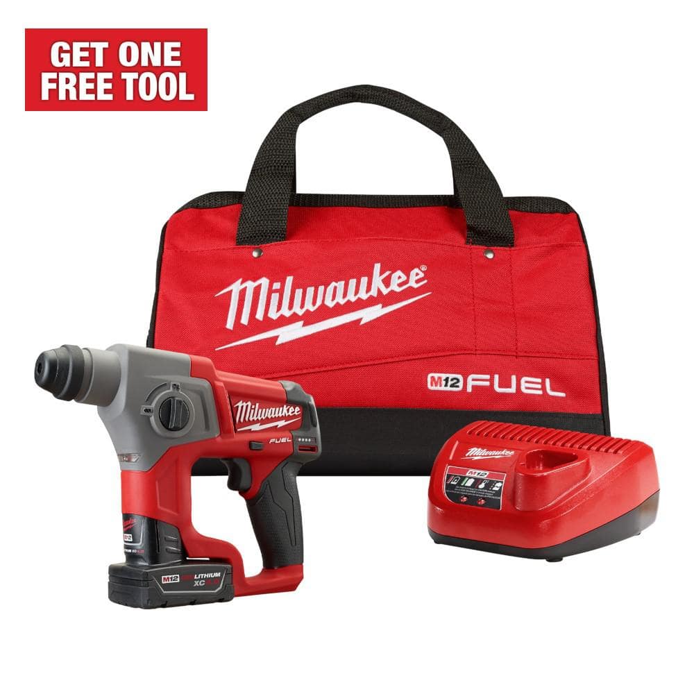 M12 FUEL 12V Lithium-Ion Brushless Cordless 5/8 in. SDS-Plus Rotary Hammer Kit