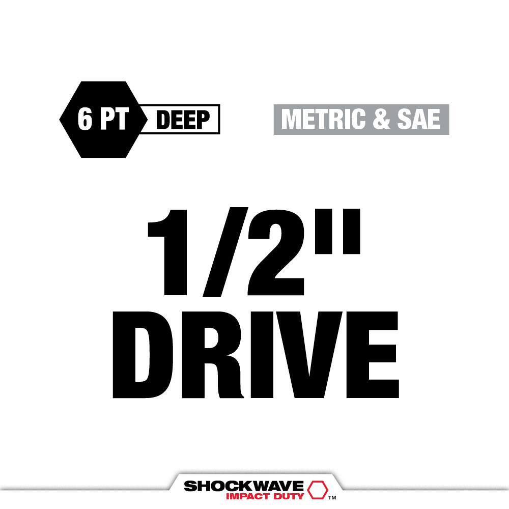 SHOCKWAVE Impact-Duty 1/2 in. Drive Metric and SAE Deep Well Impact PACKOUT - View 2