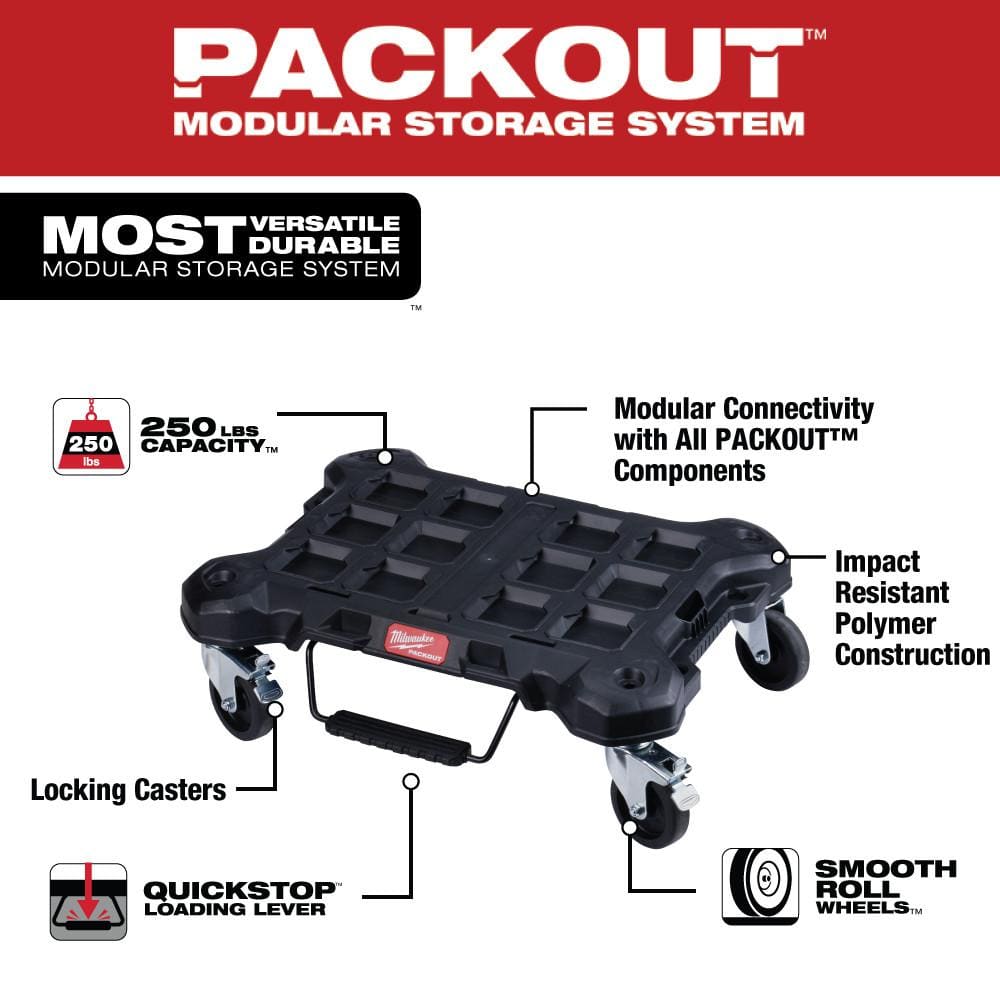 PACKOUT Dolly 24 in. x 18 in. Black Multi-Purpose Utility Tool Cart - View 3