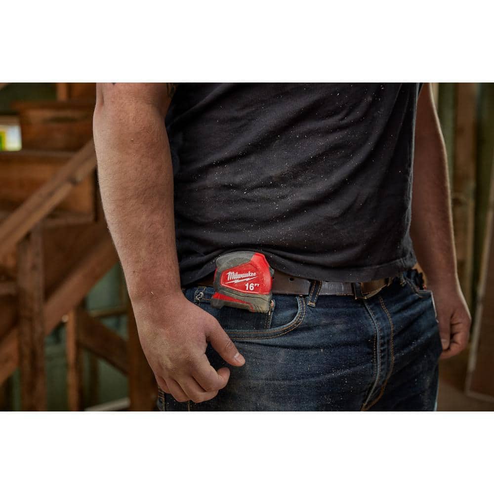 Compact 25 ft. SAE Tape Measure with Fractional Scale and 9 ft. Standout - View 6
