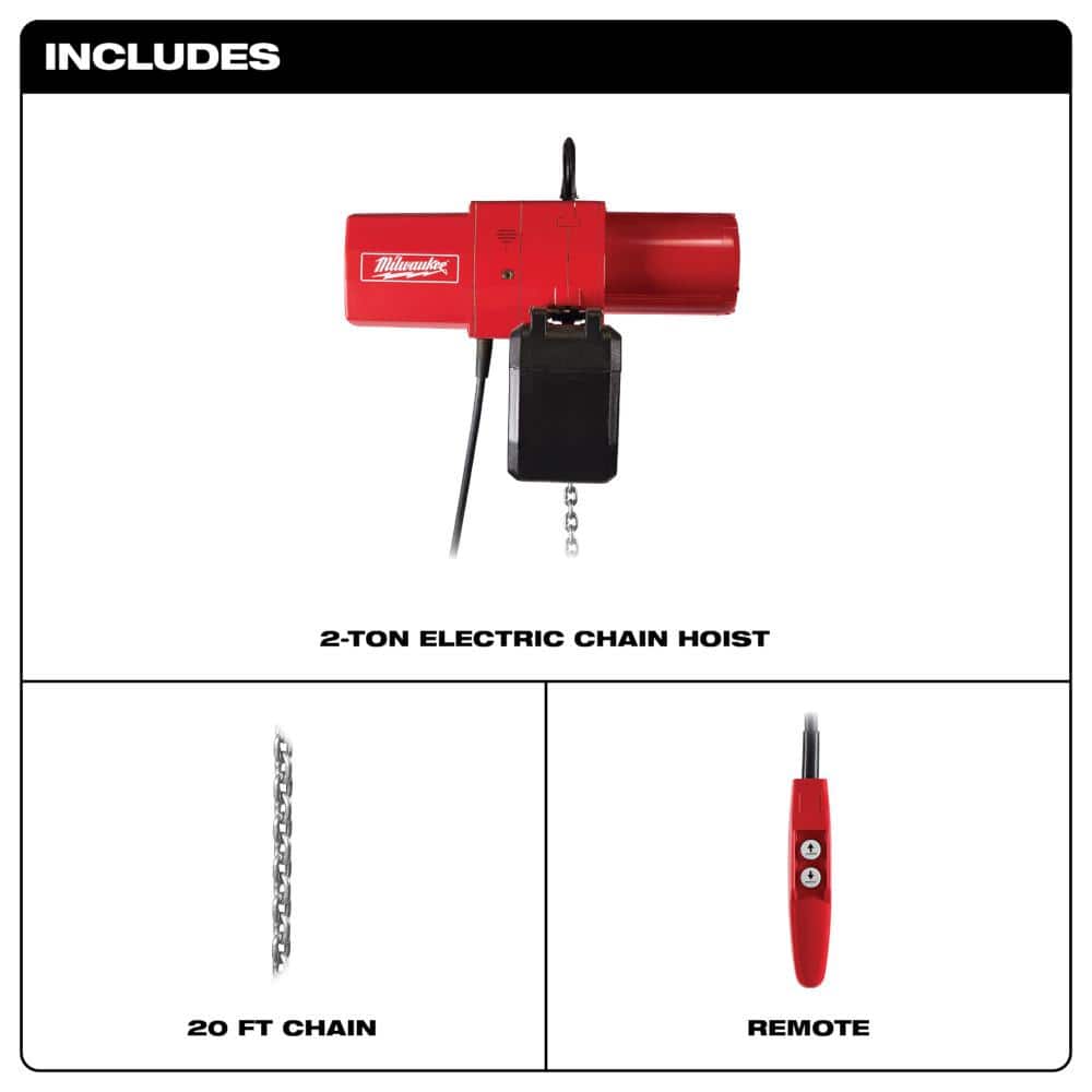 2-Ton 20 ft. Electric Chain Hoist - View 2
