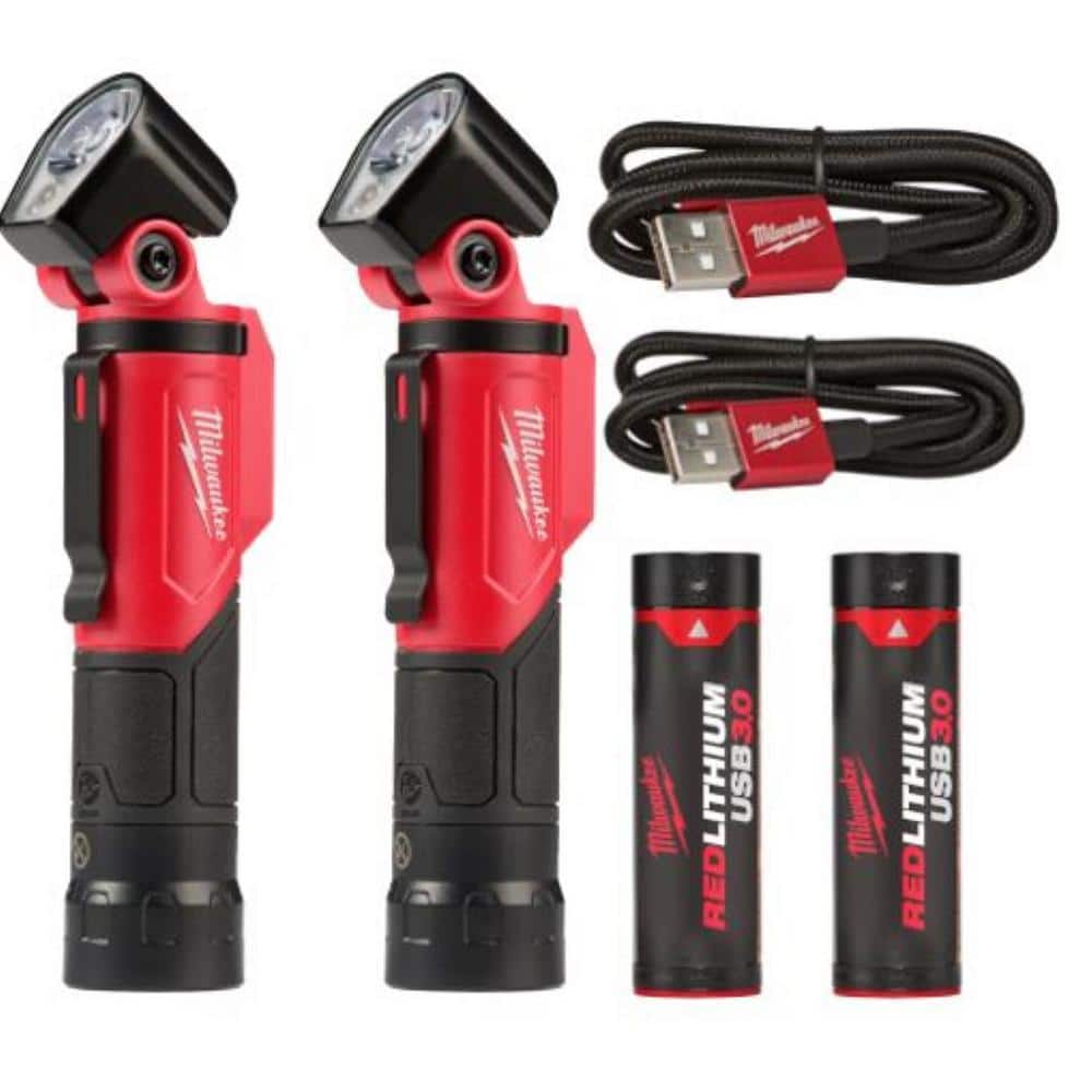 500 Lumens LED Pivoting REDLITHIUM USB Flashlight & 500 Lumens LED Pivoting