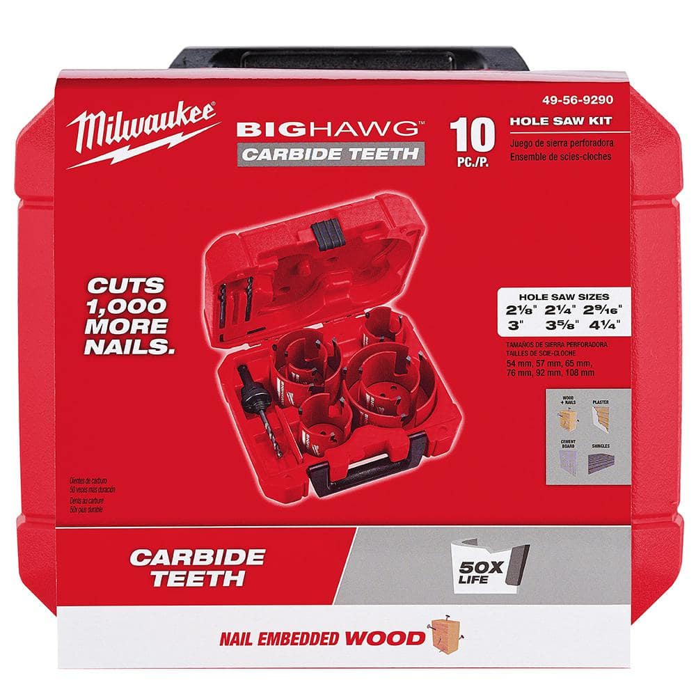 BIG HAWG Carbide Hole Saw Kit (10-Piece) - View 6