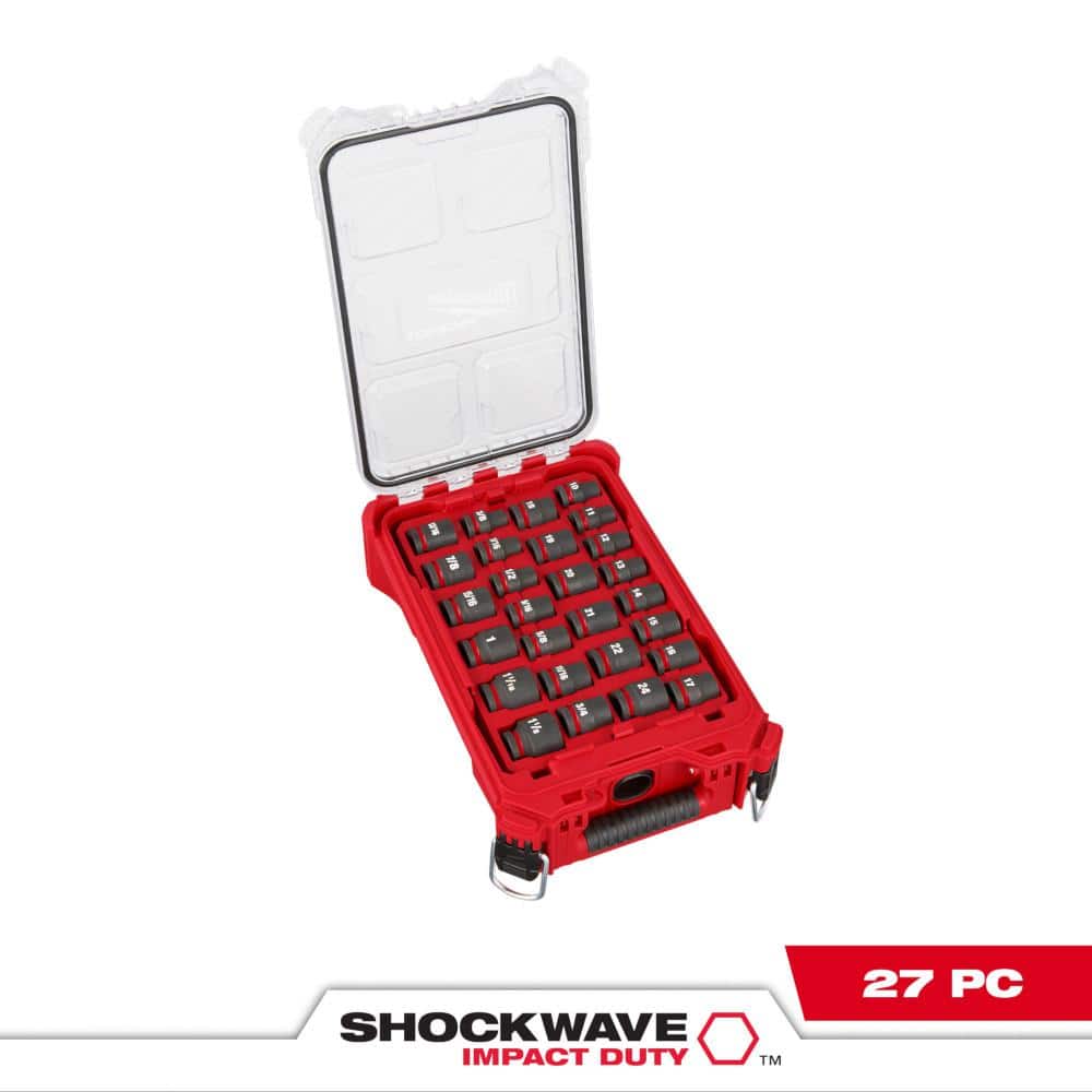 SHOCKWAVE Impact-Duty 1/2 in. Drive Metric and SAE Standard Impact PACKOUT