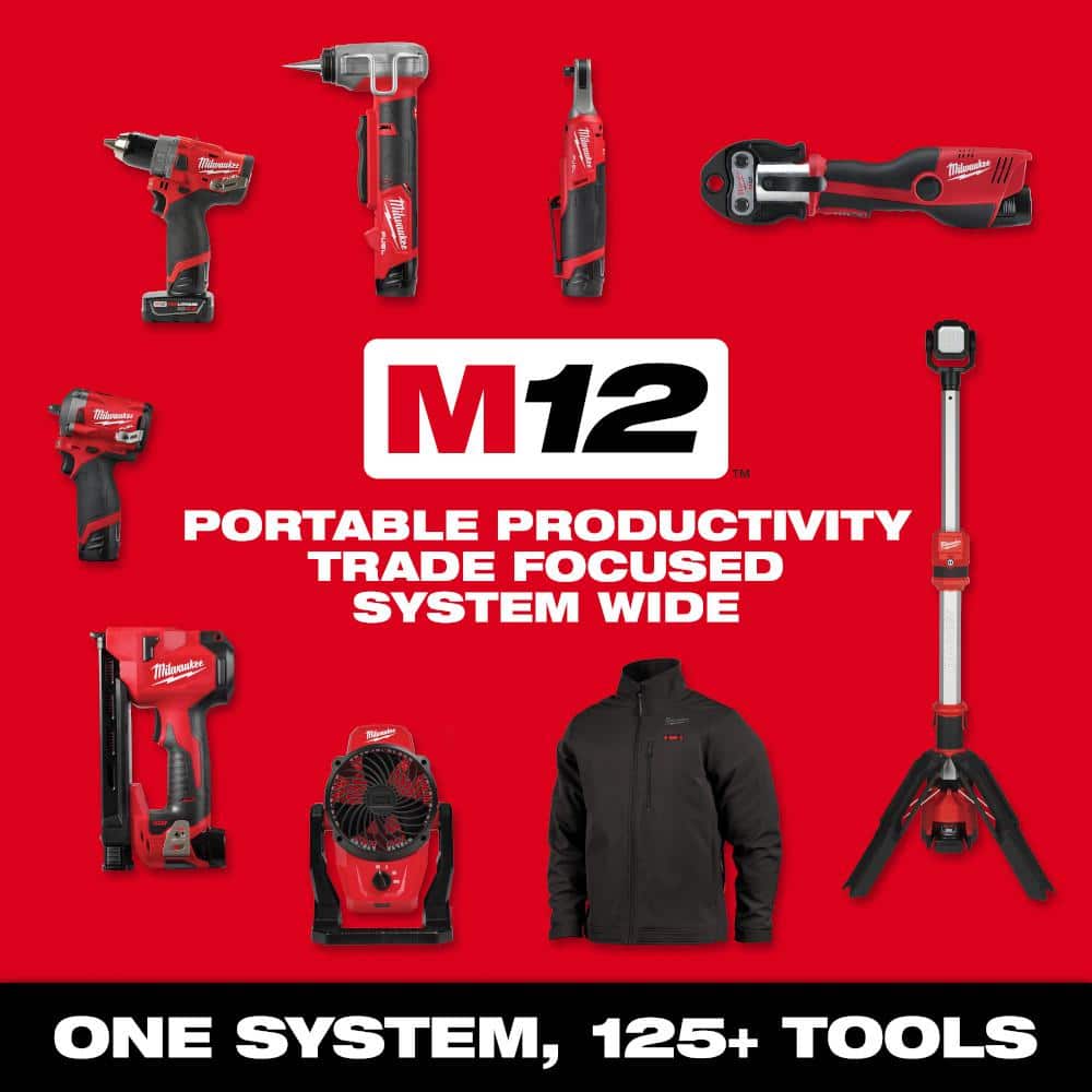 M12 12-Volt Lithium-Ion Cordless Palm Nailer Kit with One 1.5Ah Battery, - View 2