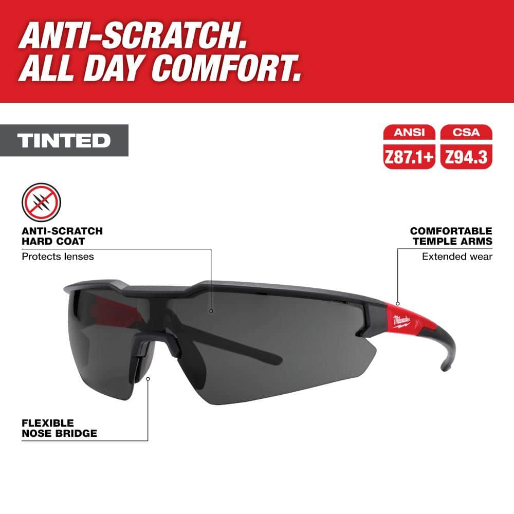 Tinted Safety Glasses Anti-Scratch Lenses (3-Pack) - View 2