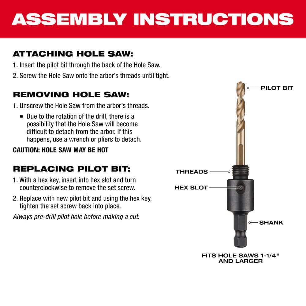 4 in. HOLE DOZER Bi-Metal Hole Saw with 3/8 in. Arbor and Pilot Bit - View 6