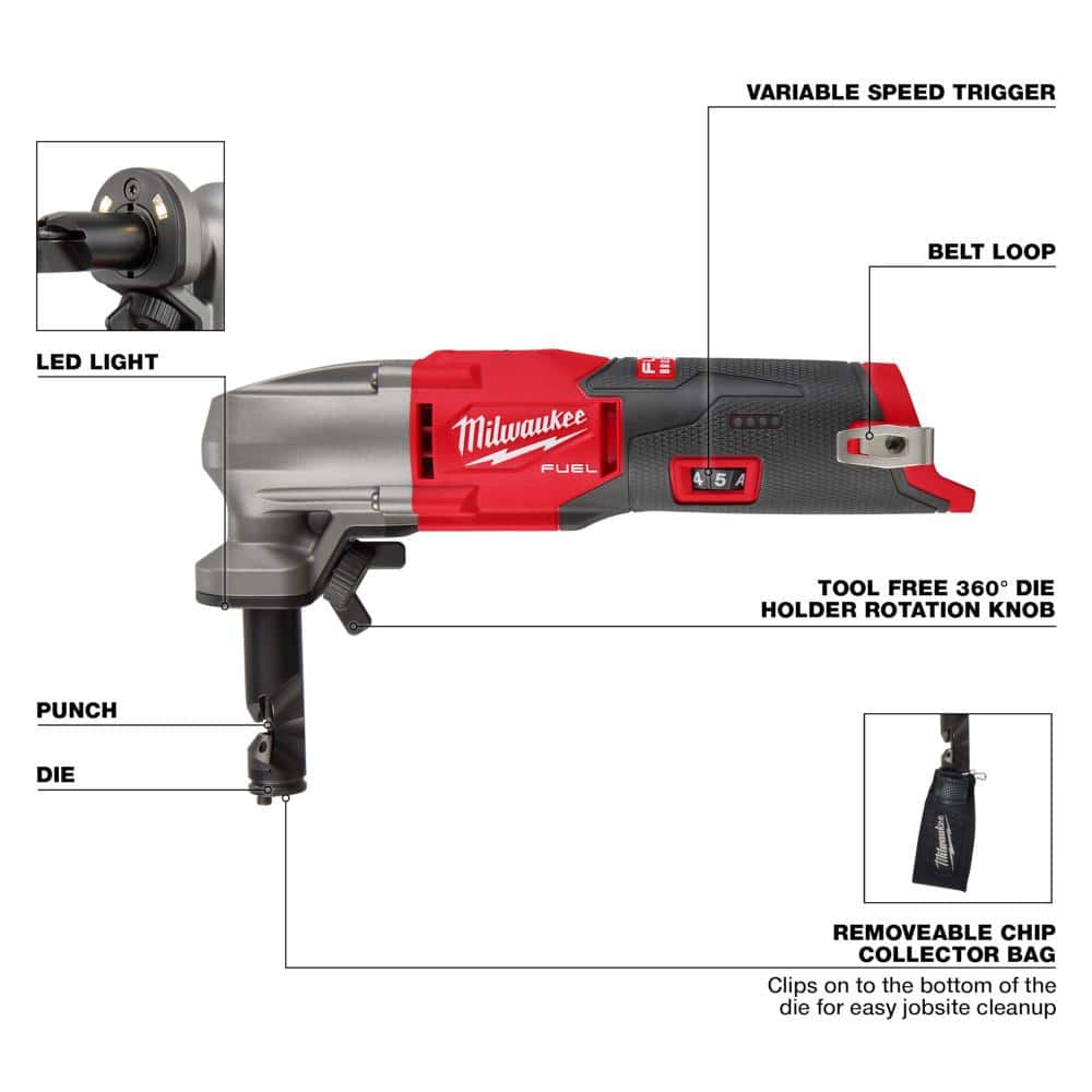M12 FUEL 12-Volt Lithium-Ion 16-Gauge Cordless Variable Speed Nibbler w/XC 4.0