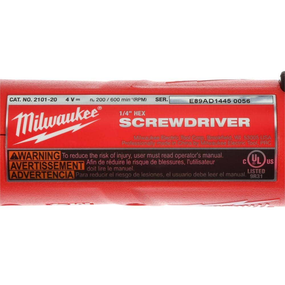 M4 4V Lithium-Ion Cordless 1/4 in. Hex Screwdriver 2-Battery Kit - View 6
