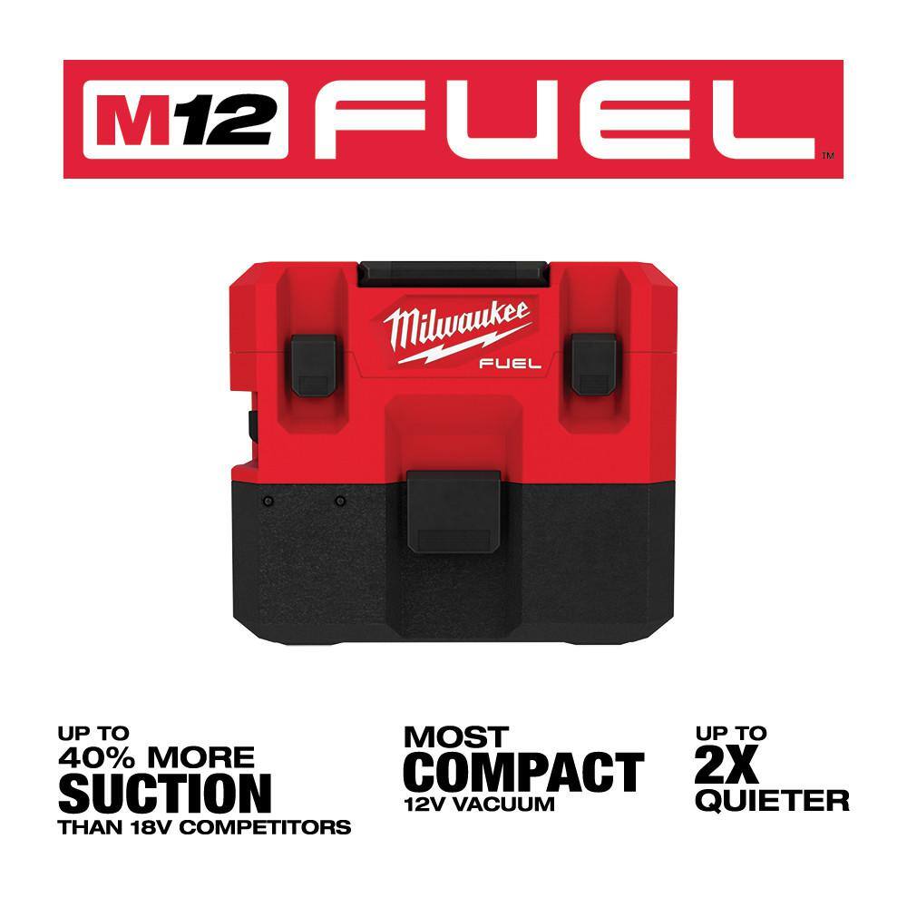 M12 FUEL 12-Volt Lithium-Ion Cordless 1.6 Gal. Wet/Dry Vacuum (Vacuum-Only) - View 4