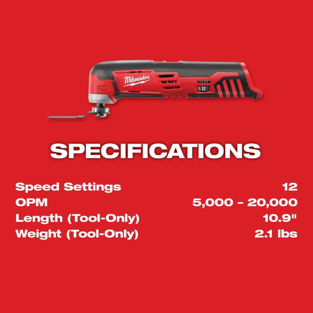 M12 12V Lithium-Ion Cordless Oscillating Multi-Tool (Tool-Only) - View 4