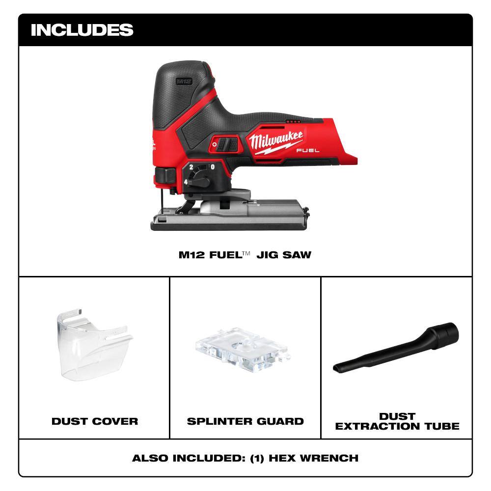 M12 12V Fuel Lithium-Ion Cordless Jig Saw (Tool-Only) - View 2