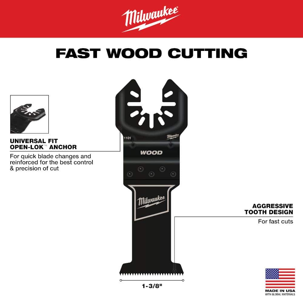 1-3/8 in. High Carbon Steel Universal Fit Wood Cutting Multi-Tool Oscillating - View 4
