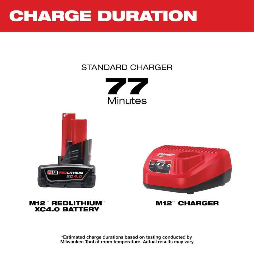 M12 12-Volt Lithium-Ion XC Extended Capacity Battery Pack 4.0Ah - View 4
